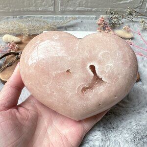 Beautiful Large Pink Amethyst Heart